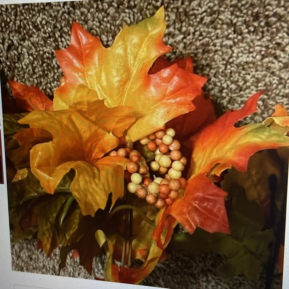 4 Fall Leaves Floral Picks